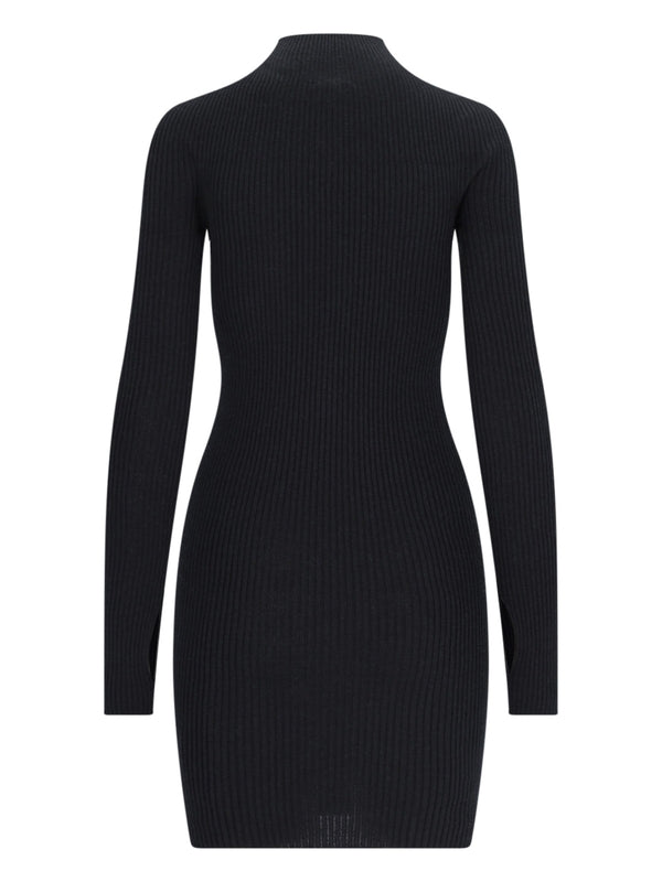 Courrèges - Logo Ribbed Cotton Dress - Jente