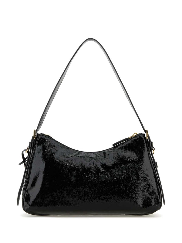Aimee Triangle Logo Leather Shoulder
  Bag