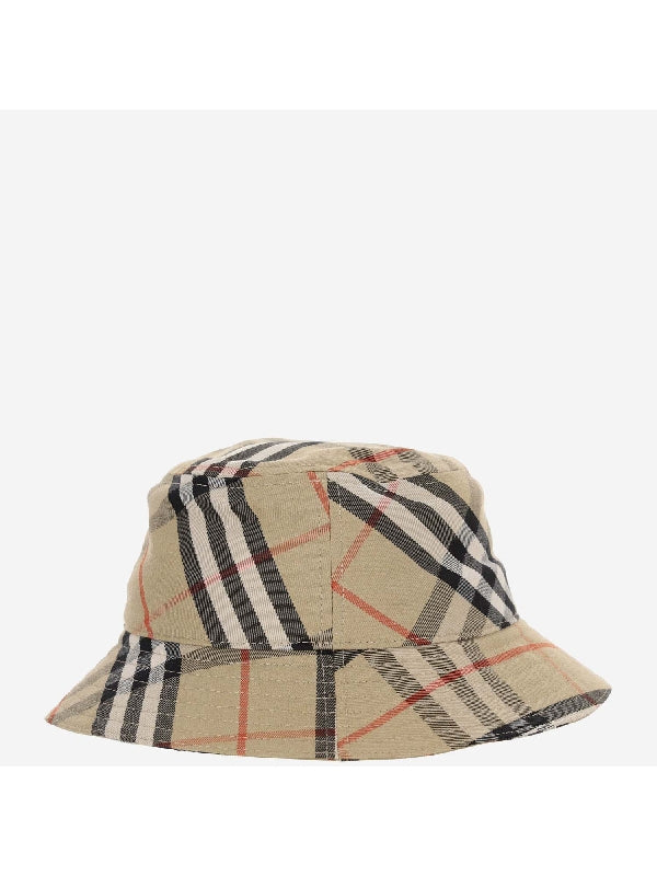 EKD Logo Embroidery Check Bucket Hat