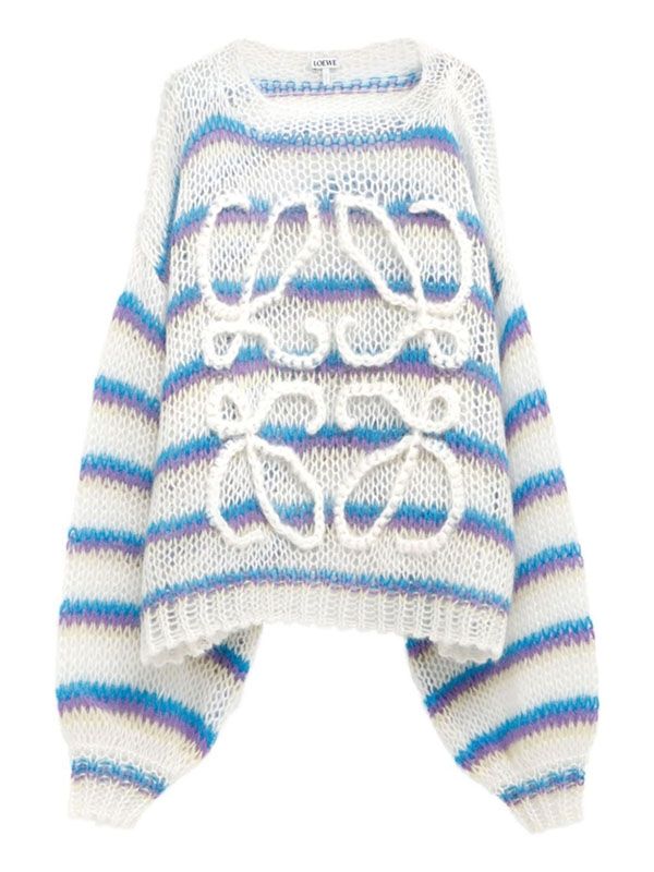 Anagram Embroidered Mohair Wool Knit