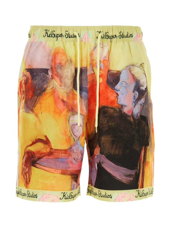 グラフィックプリントバミューダショーツ