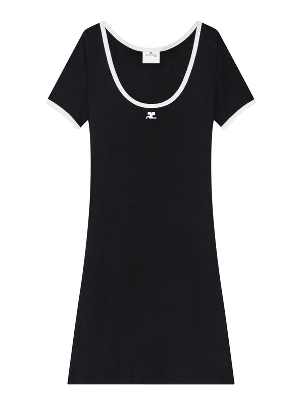 Chest Logo Detail Cotton Mini
  Dress