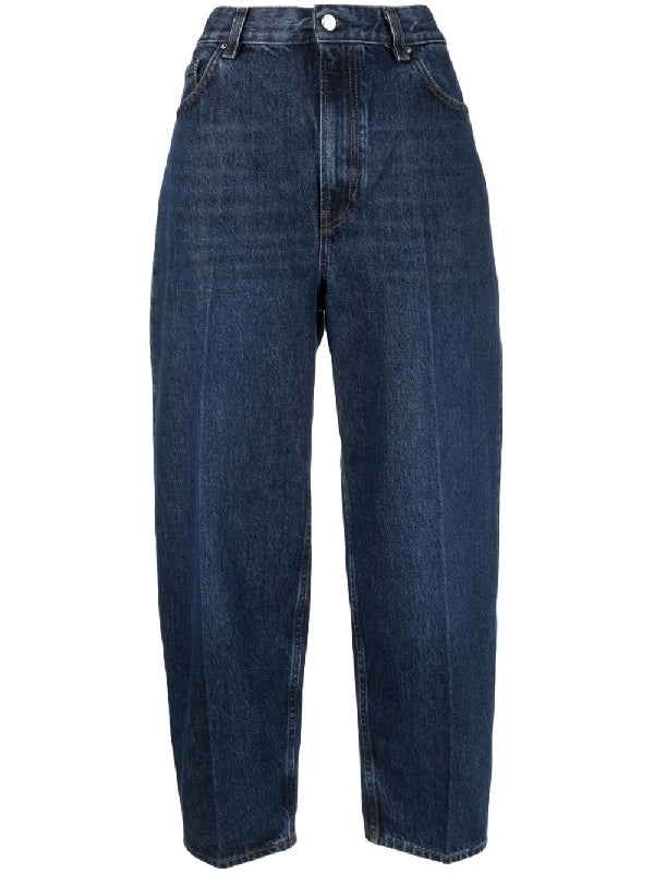 Wide Tapered Denim Pants