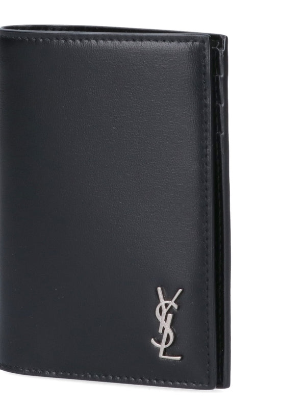 Cassandra Logo Leather Bi-Fold Wallet