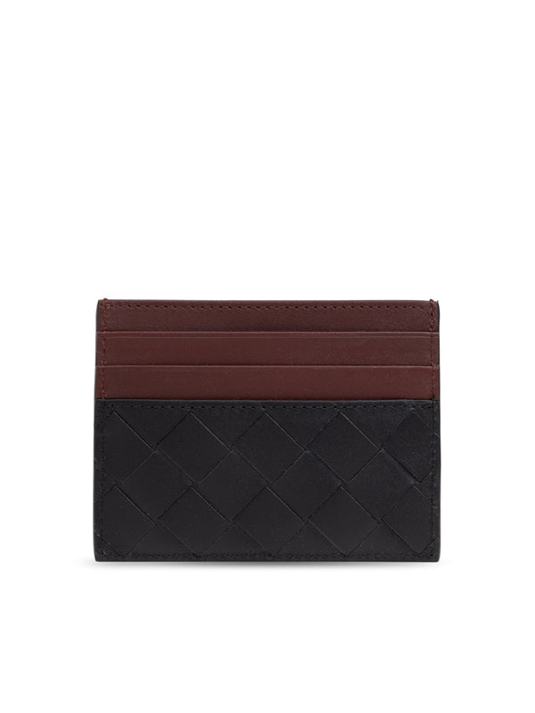 Intrecciato Leather Card Wallet