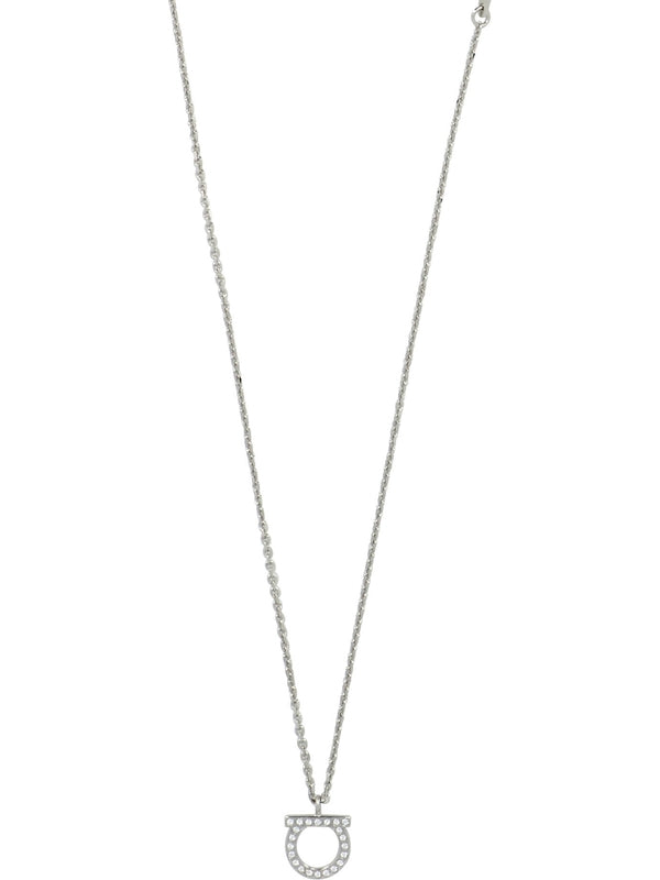 Crystal Gancini Logo Necklace