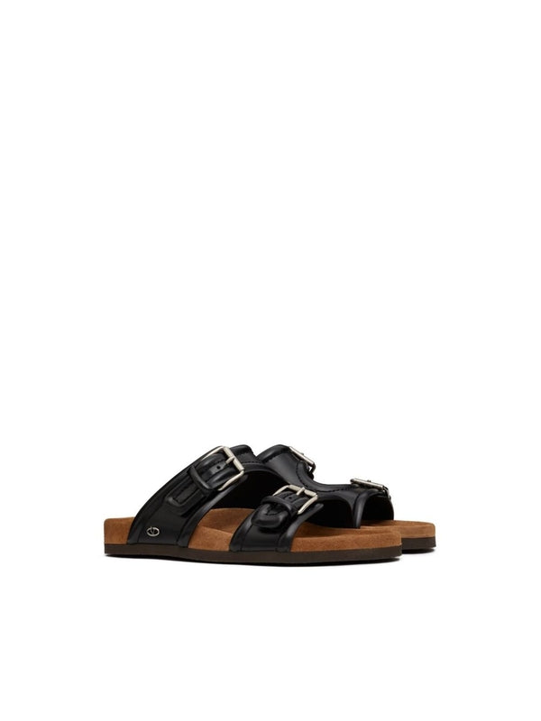 V Logo Double Strap Sandals