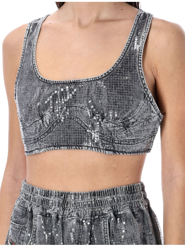 Toppy Allover Sequin Denim Tank Top