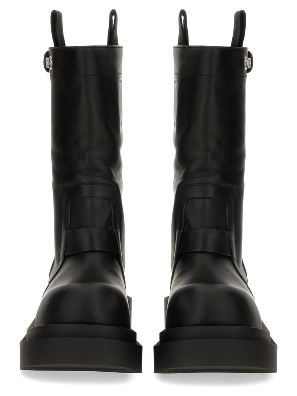 Black Leather Mid Boots