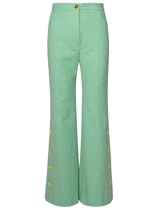 Button Flare Pants