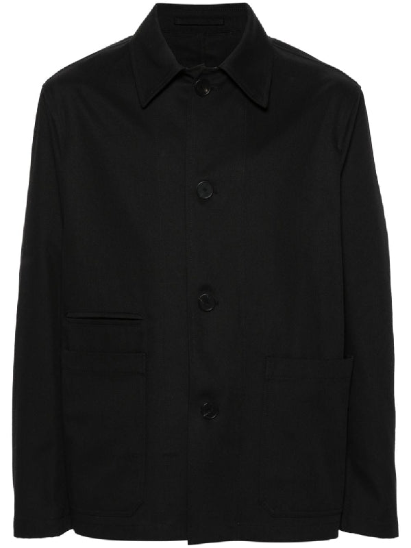 Black Cotton Blend Jacket