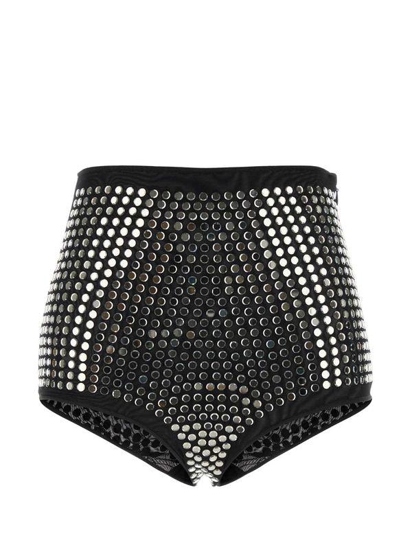 High Waist Crystal Shorts