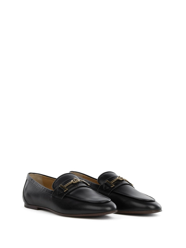 チェーンディテールレザーローファー