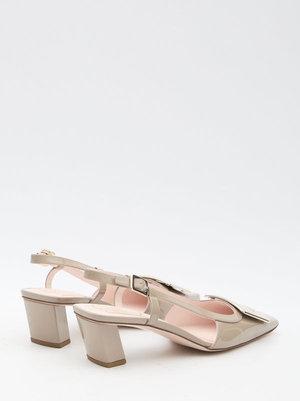 Bell Vivier Leather Slingback Heels