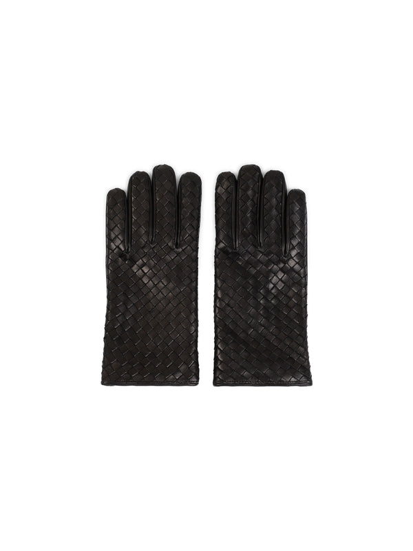 Intrecciato Leather Gloves