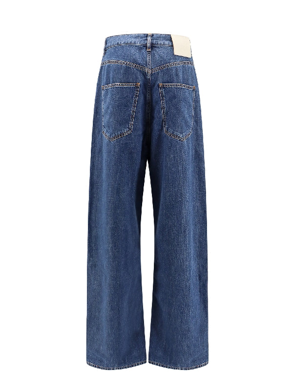 VALENTINO - Back Logo Patch Denim Pants - Jente