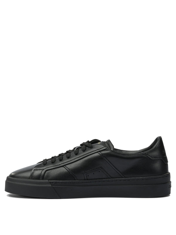 Santoni Black Low Top Sneakers