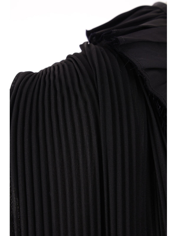 ハーフプリーツ ノースリーブ ドレス