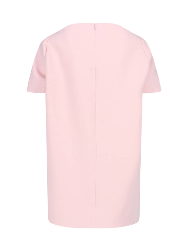 Back Zip Short-Sleeve Dress