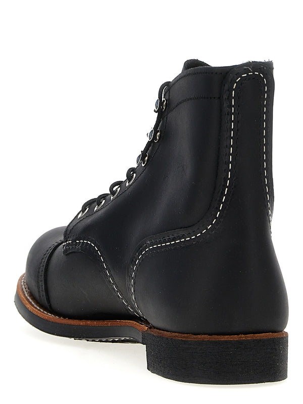 Red Wing Black Lace-Up Boots