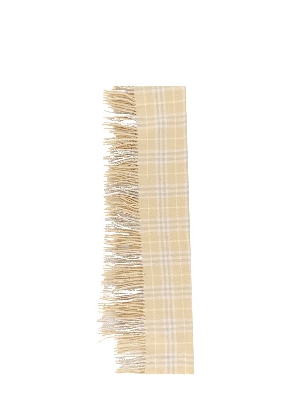 Check Cashmere Fringe Muffler