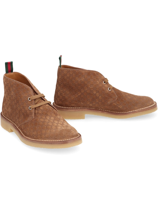 Gucci Brown Desert Boots