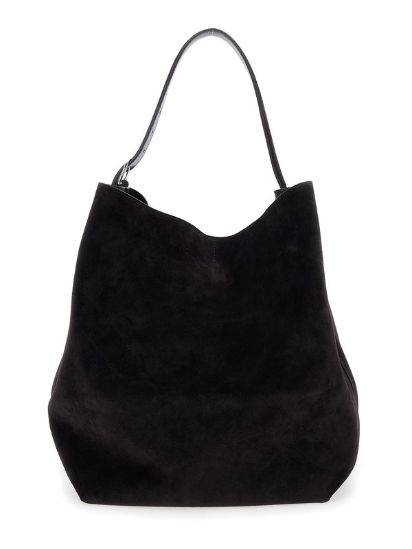 Belt Strap Suede Tote Bag