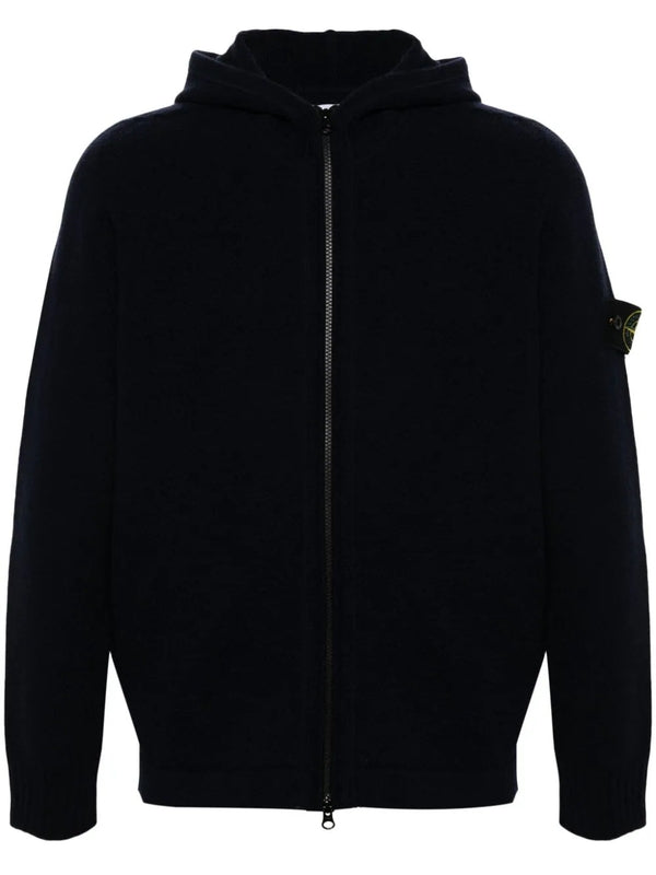 Wappen Patch Wool Nylon Hoodie Zip-Up