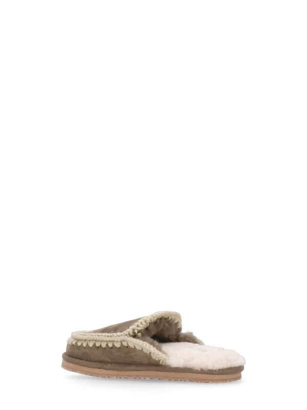 Eskimo Shearling Suede Mules