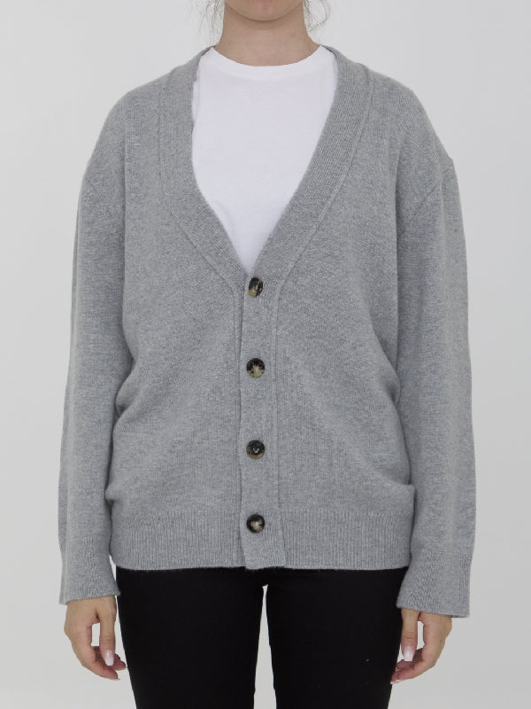 V-neck cashmere cardigan - Jente