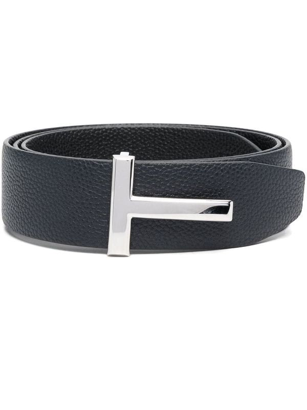 Tom Ford Navy Leather Belts