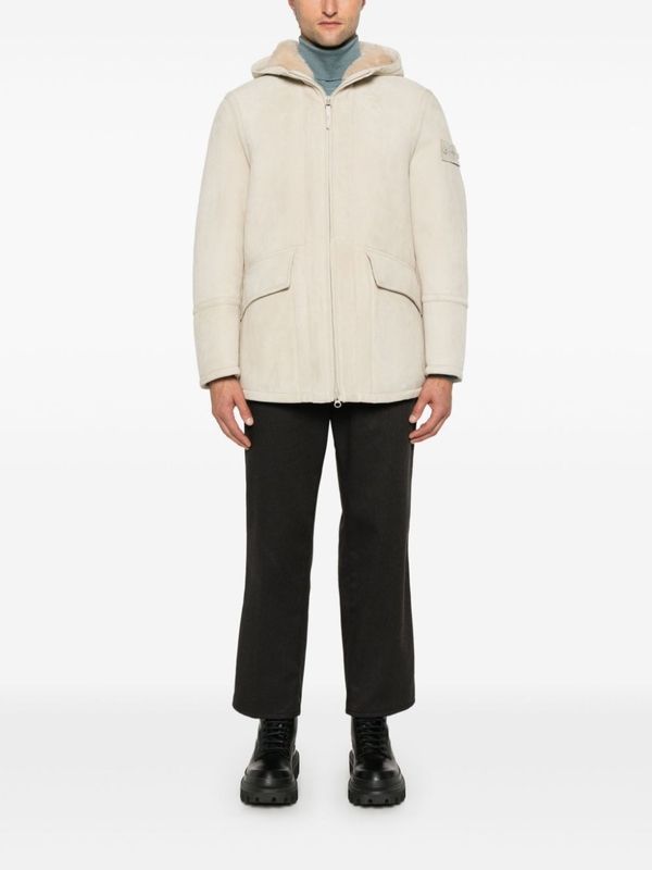 Wappen Patch Shearling Jacket