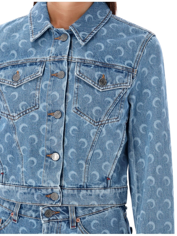 Moon Printing Cotton Denim Jacket