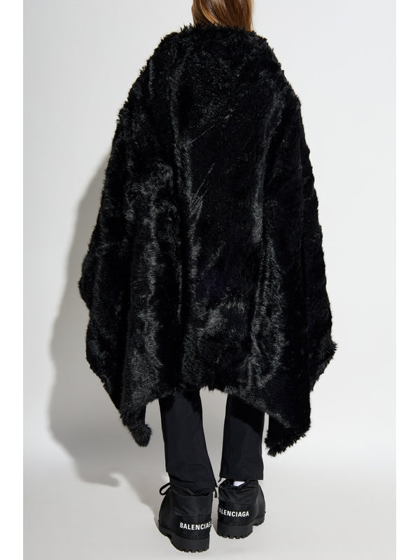 Oversize Fake Fur Cape