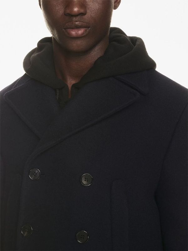 Virgin Wool Blend Double Peacoat