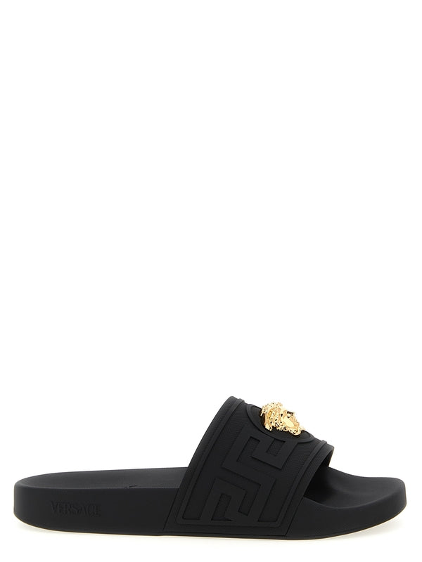 Versace Black Slides