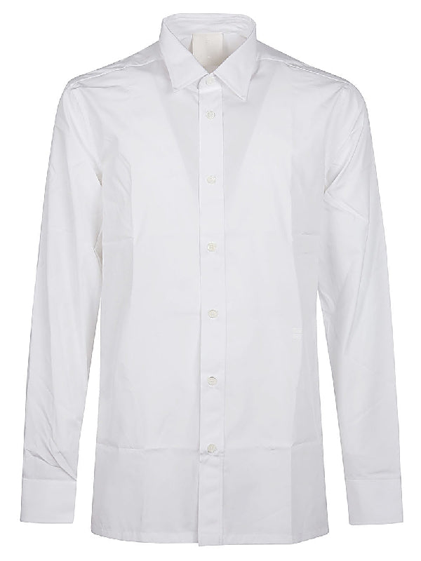 White Cotton Long Sleeve Shirt