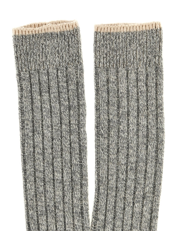 Cashmere Rib Socks