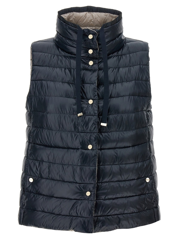 Reversible High Neck Nylon Padded Vest
