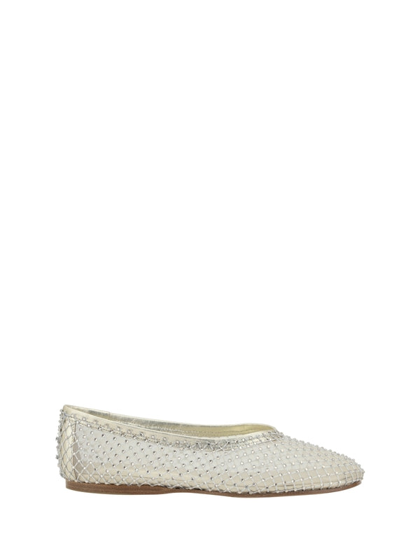 Strass Mesh Ballerina Flats