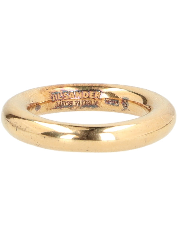 Engraved Logo Gold Tone Ring