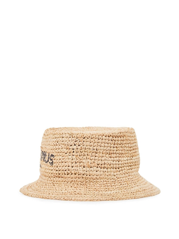 Logo Embroidery Raffia Bucket Hat