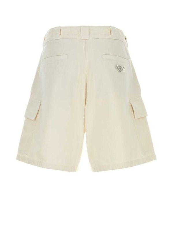 Triangular Logo Denim Bermuda
  Cargo Shorts