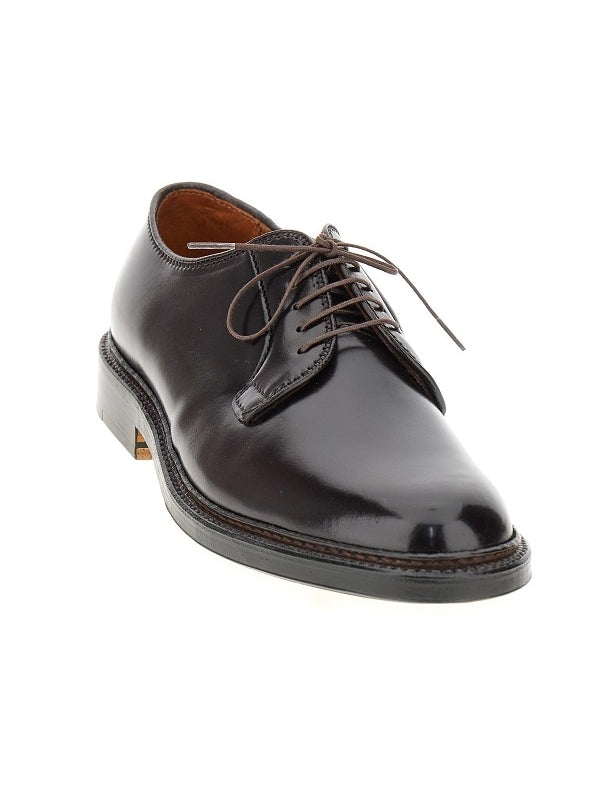 990 Plain Toe Leather Derby Shoes