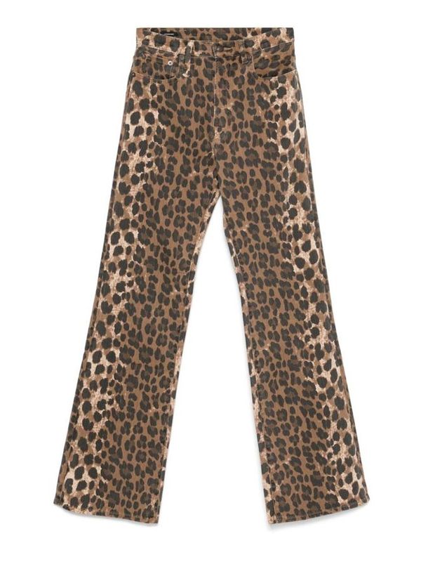 Jane Leopard Printing Denim
  Pants