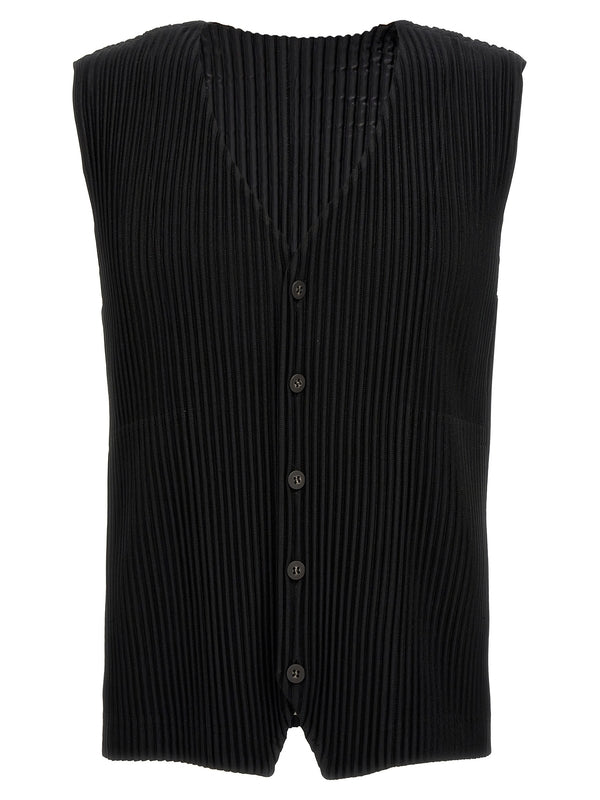 Homme Plisse Issey Miyake Black Vests