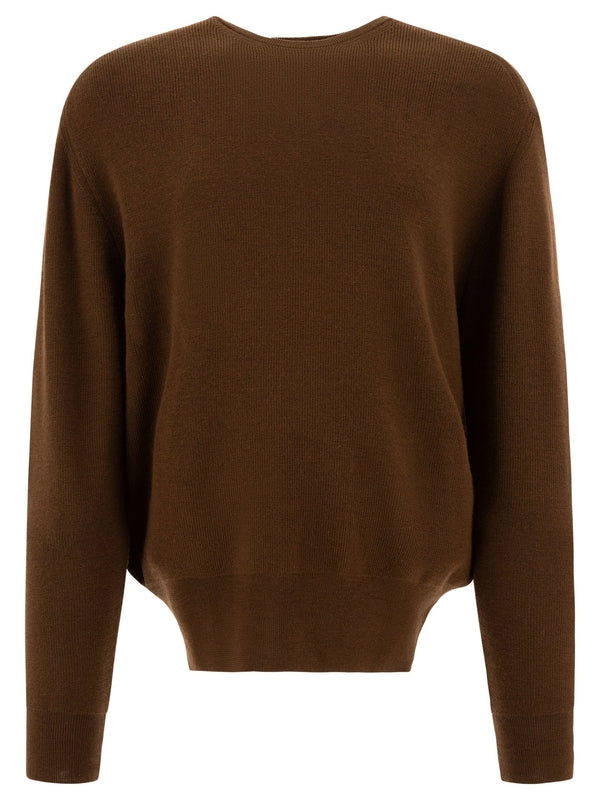 Crewneck Wool Knit Top