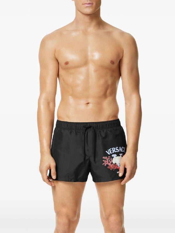 Versace Sea clothing Black Swim Shorts