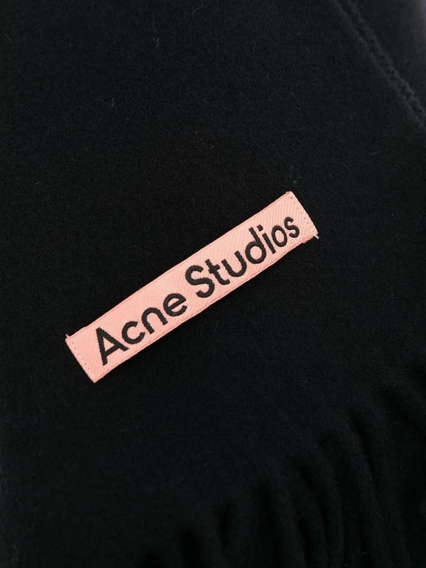 Acne Studios Black Wool Mufflers