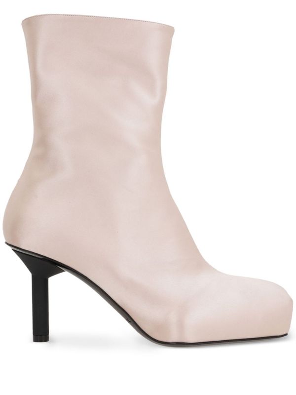 Pina Satin Ankle Boots Heel